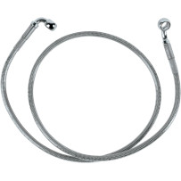Stainless Steel Brake Line Kit — 104 cm (41\"), silver, clear-coated