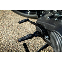 Thresher Foot Pegs — 14.61 cm (5-3/4"), male mount, black, pair