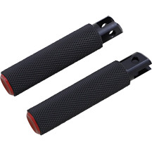 M-Eight Fusion Estriberas — 25 mm (1\") más largas, ajuste para conductor, Negro