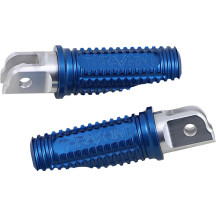 Burnout Footpeg — Front mount, Adjustable angle, Blue