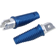 Canyon Footpegs — Adjustable mount, Front fitment, Blue