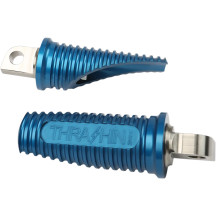 Canyon Footpegs — Adjustable mount, Front fitment, Blue