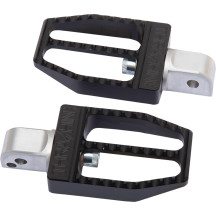 Militant Footpegs — 3.4" x 2.25", Rear, Black Anodized