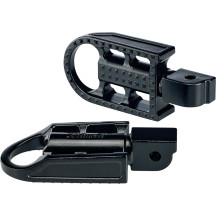 Estribos Mushman — montaje clevis, negro