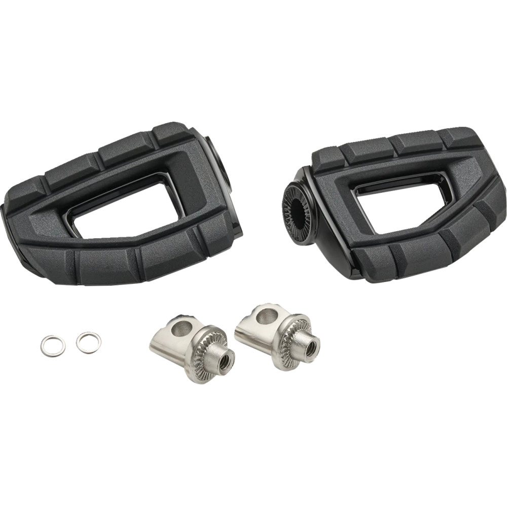 Chicane™ Footrests — Black, Male mount, 1/2" standard clevis