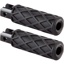 Diamond Footpegs — 114 mm (4-1/2"), male mount, black