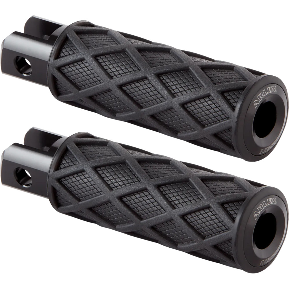 Diamond Footpegs — 114 mm (4-1/2"), male mount, black