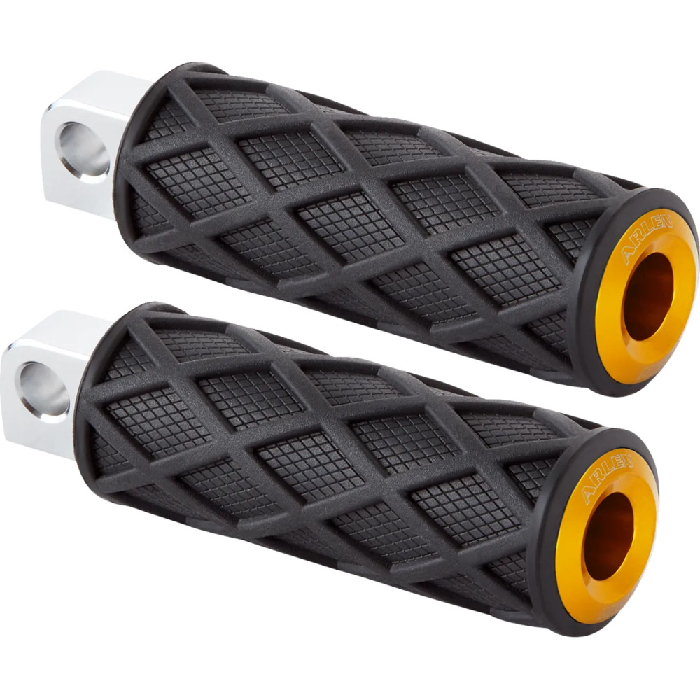 Diamond Footpegs — 114 mm (4-1/2"), male mount, black