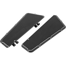 Reposapiés ajustables biselados — 35,1 cm (13,8") x 12,5 cm (5"), ajustable, negro anodizado
