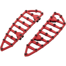 MX Billet Floorboards — 18" length, 5-3/4" width, 3/4" thickness, Red anodized