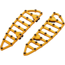 MX Billet Floorboards — Driver, 18" length, 3/4" thickness, Gold anodized
