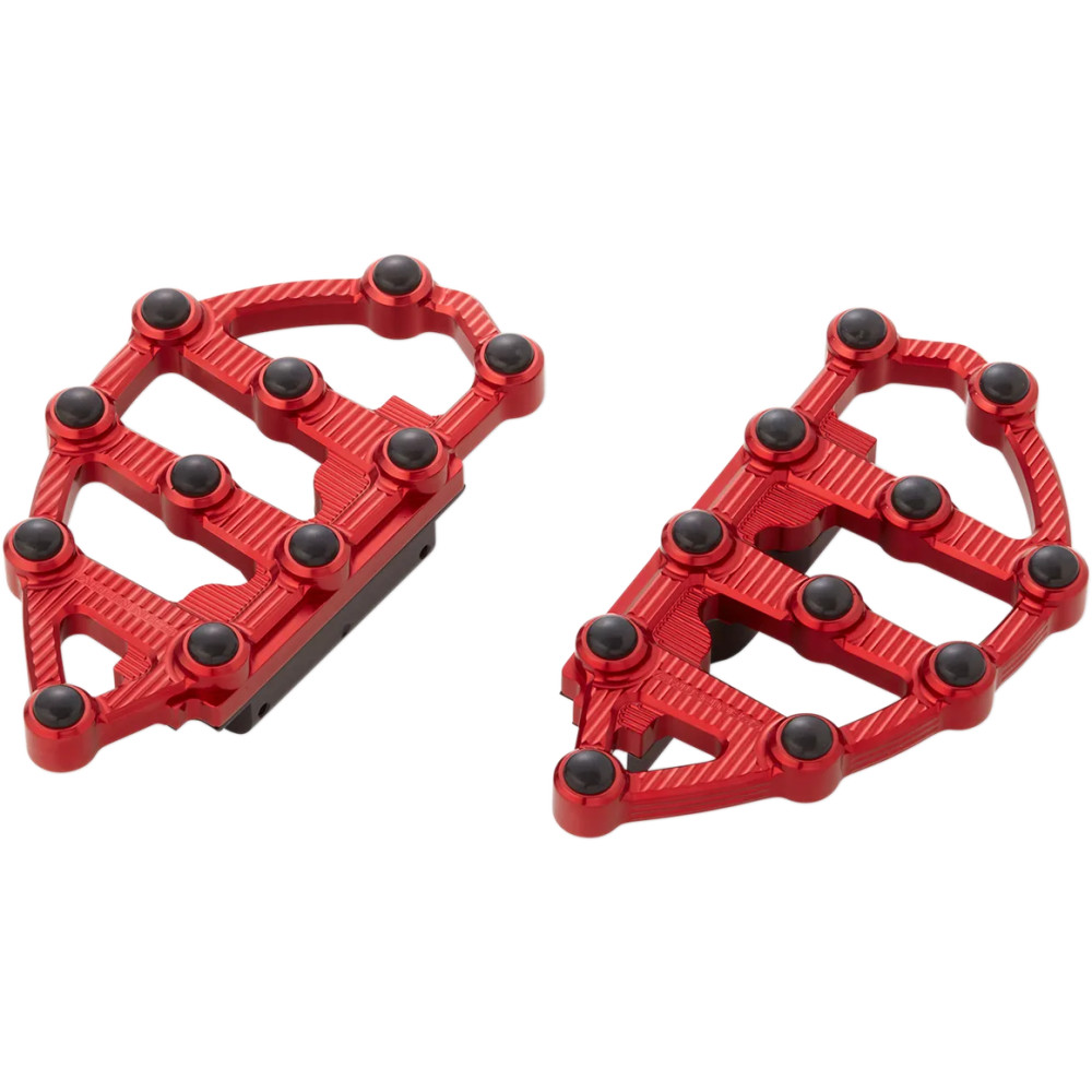 MX Billet Floorboards — Passenger, 8" length, 19 mm thickness, Red anodized