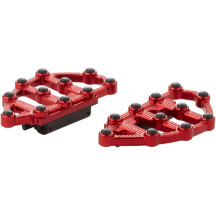 MX Billet Floorboards — Passenger, 8" length, 19 mm thickness, Red anodized
