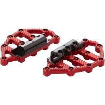 MX Billet Floorboards — Passenger, 8" length, 19 mm thickness, Red anodized