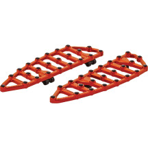 Reposapiés Billet MX — 18" largo, 1" grosor, 5-3/4" ancho, anodizado naranja