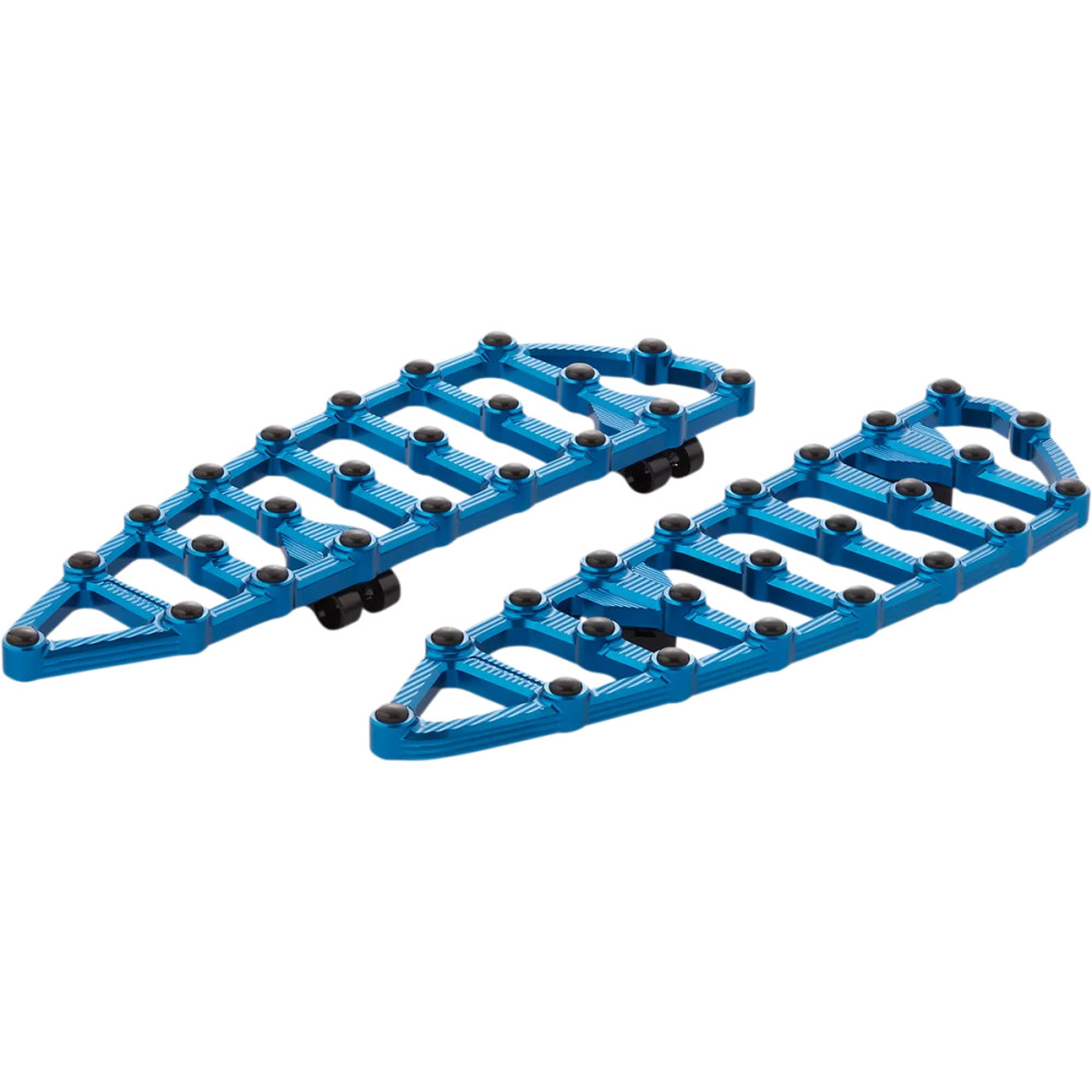 MX Billet Floorboards — 18" L, 1" T, 5-3/4" W, Blue anodized