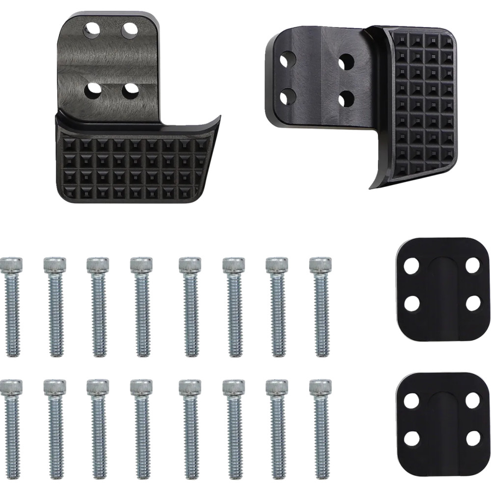 Extensiones de reposapiés — 30,48 mm (1-1/5") de longitud, negro anodizado