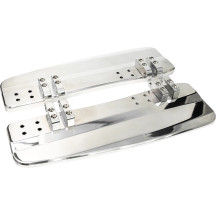 Driver Floorboards — Billet aluminum, black polished