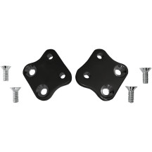 Placas adaptadoras Kick-Back — 1-1/8" hacia atrás, negro anodizado, par