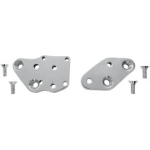 Placas adaptadoras Kick-Back — 34,9 mm (-1-3/8") hacia atrás, Cromo, Pulido