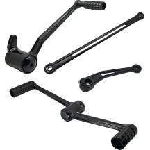 SpeedLiner Kit de mandos para pies — Negro anodizado, palanca talón-punta