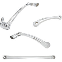 Kits de controles de pie Deep Cut — 1" más largos que los de fábrica, cromo