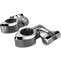 Engine Guard Highway Peg Hingeless Mounting Clamp Kit — 32 mm (1-1/4"), clamp-on, chrome