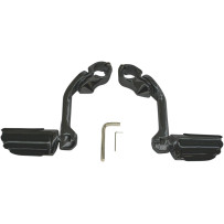 Highway Pegs With Mounting Arms — 32 mm (1-1/4"), 12.5 cm (5"), Black