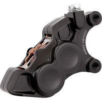 Pinza Ness Tech de cuatro pistones — Delantera derecha, rotor 11.8", Negro