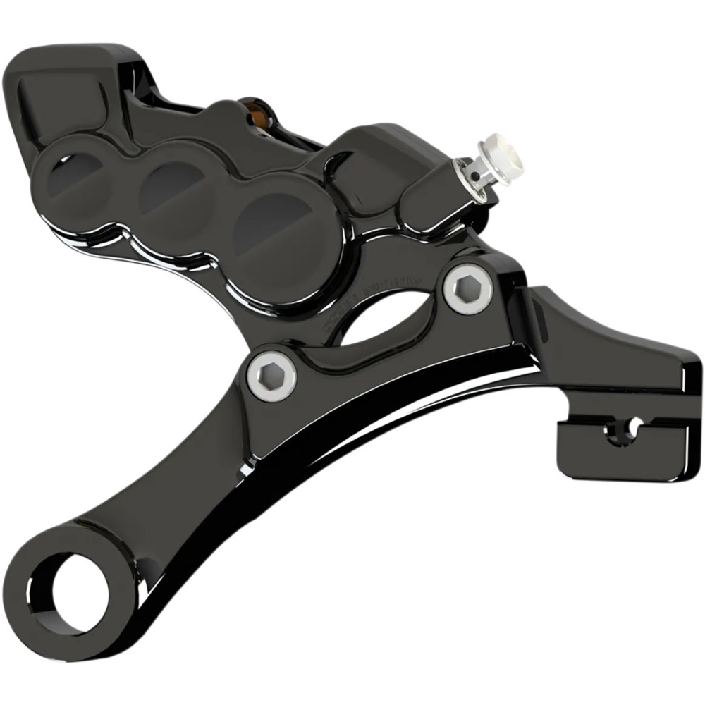 Pinza Ness Tech de seis pistones con taladro diferencial — 6 Piston, 300 mm, Trasera, Negro