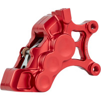 Caliper de 6 pistones — 356 mm (14"), delantero derecho, anodizado rojo