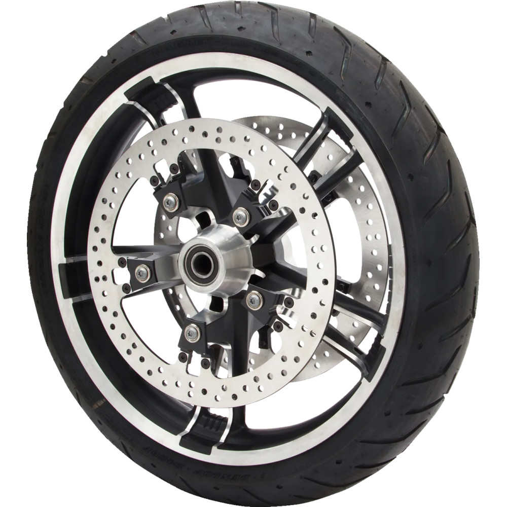 Big Brake Floating Rotor Kit — 356 mm (14"), Two-piece (floating), Black, Silver Big Brake Floating Rotor Kit — 356 mm (14"), Two-piece (floating), Black, Silver