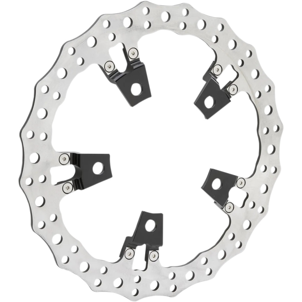 Rotor flotante Jagged — 356 mm (14"), negro, plateado