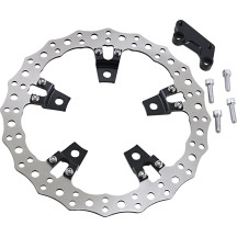 Rotor flotante Jagged — 356 mm (14"), negro, plateado