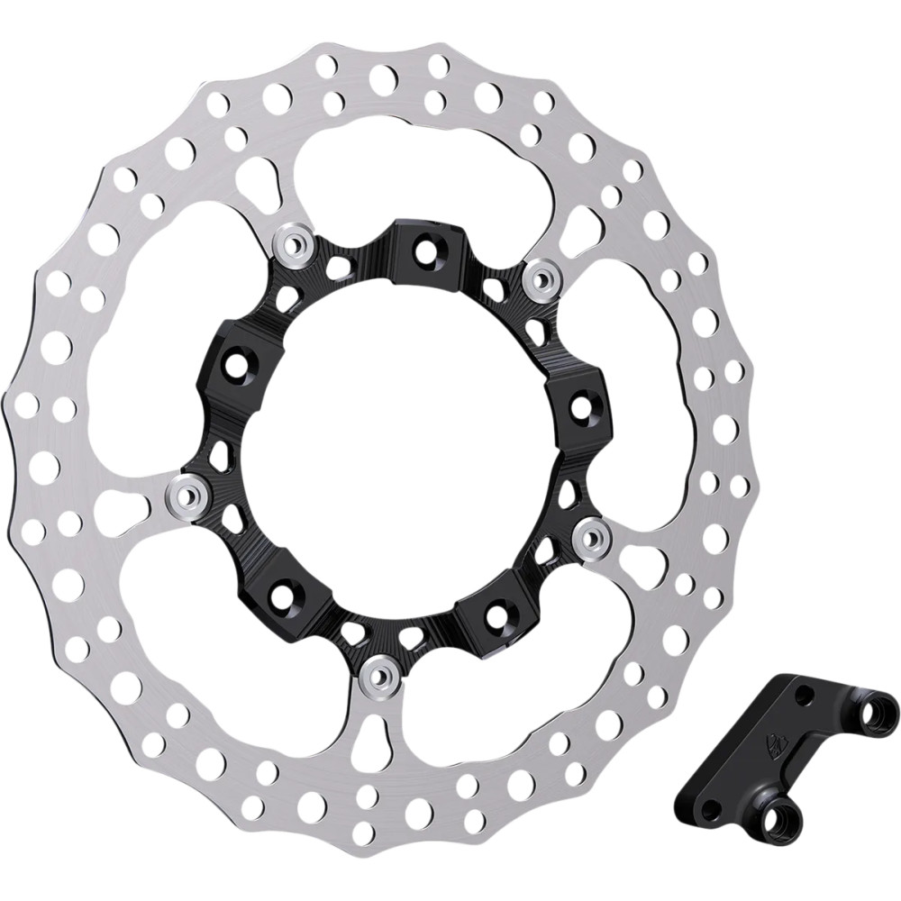 Kit Big Brake de rotor de freno flotante completo de 14" — Negro