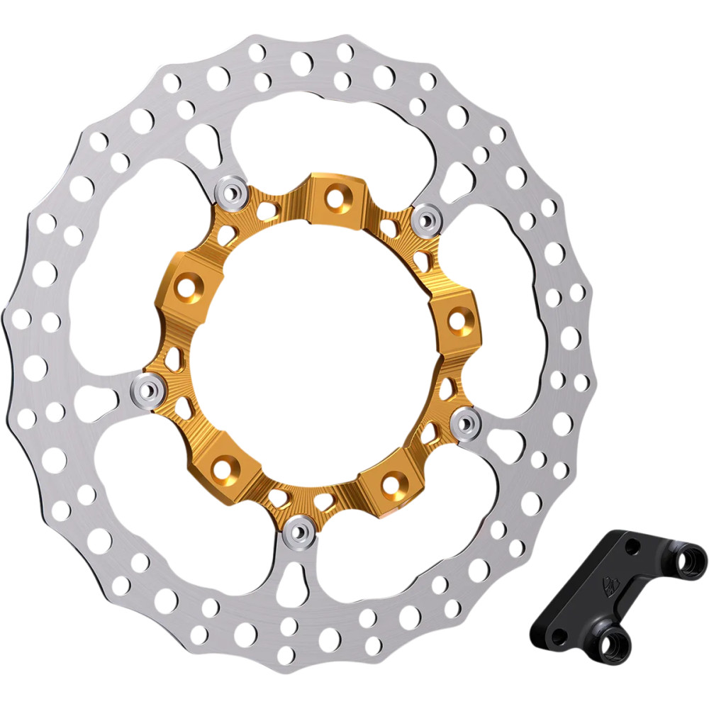 Kit de rotor flotante completo Big Brake de 14" — Dorado, acero inoxidable 420 de alto carbono