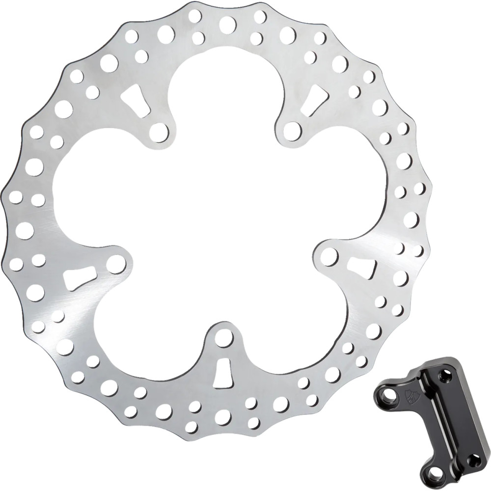 Rotor flotante dentado — 330 mm (13\"), plateado