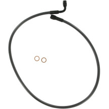 Kit de línea de freno superior delantero trenzada de longitud alternativa, Designer Series — 73.5 cm (29 in), sin ABS, unión ban