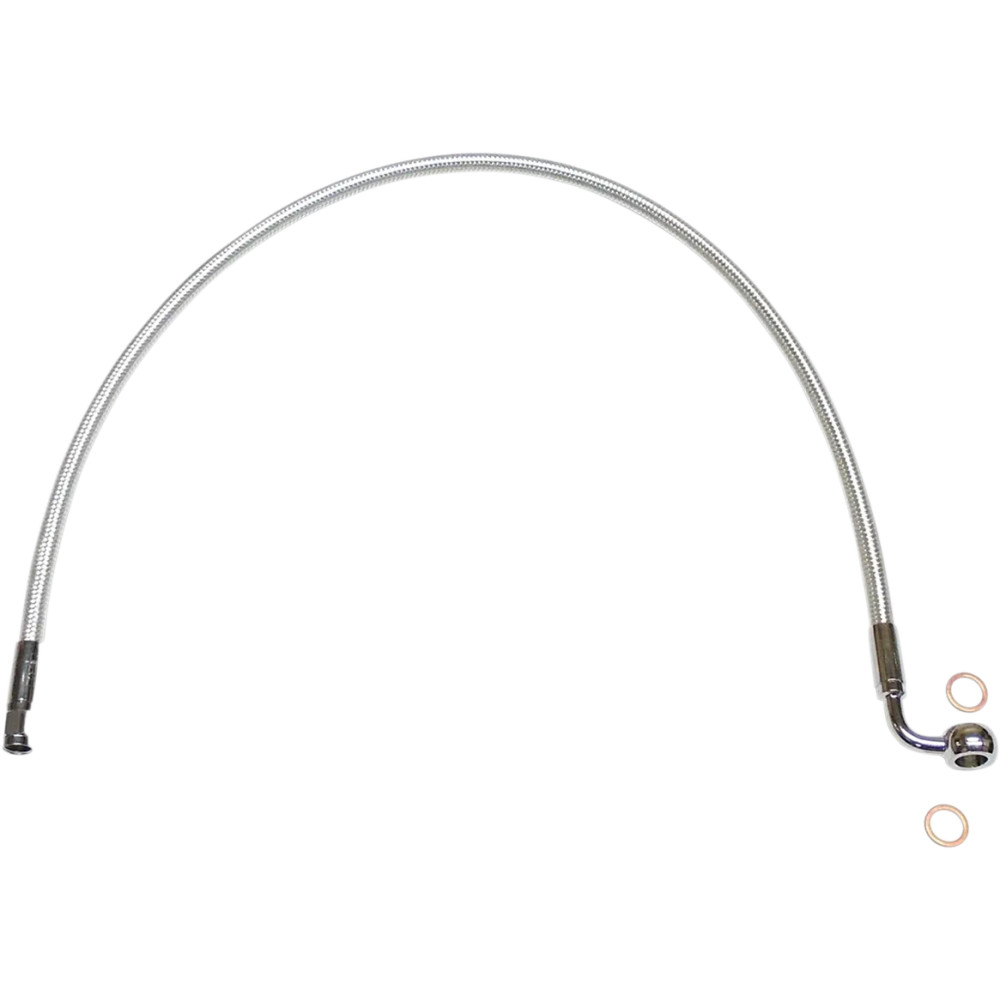 Alternate Length Designer Series ABS-Specific Front Brake Line Kit — 71 cm (28\"), 10 mm 90° banjo fitting