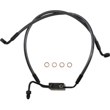 Designer Series Kit de línea de freno delantero inferior — Doble disco, con ABS, Negro