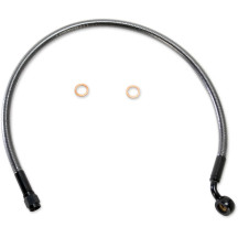 Kit Designer Series de línea de freno superior específica para ABS — 20" de longitud, 10 mm 35° banjo, negro perla