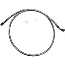 Kit de línea de freno delantero ABS específico, serie Designer, longitud alternativa — 40" de longitud, con ABS, Negro Perla