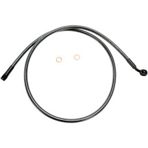 Kit de freno delantero Serie Designer ABS longitud alterna — 42" (106.5 cm), delantero superior, banjo 10 mm 35°, Negro
