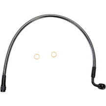 Kit de línea de freno delantero de longitud alternativa Designer Series específico para ABS — 19" de longitud, banjo 10 mm 90°