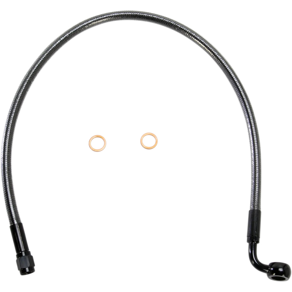 Kit de línea de freno superior específico para ABS Designer Series — 21", banjo de 10 mm 90°, Negro, Negro perlado