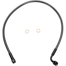 Kit de línea de freno delantero de longitud alternativa Designer Series específico para ABS — 24\", ABS, banjo de 10 mm 90°