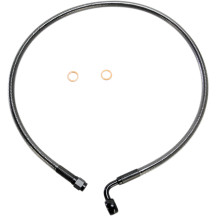 Kit de línea de freno delantero Designer Series de longitud alternativa específico para ABS — 28" de longitud, banjo 10 mm 90°, 