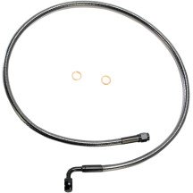 Kit de línea de freno delantero ABS específico de longitud alterna, Designer Series — 34", ABS, banjo de 10 mm 90°