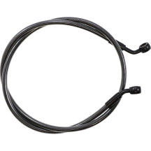 Línea de freno delantera trenzada E-Z Align para disco simple — 42", sin ABS, Negro