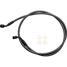 Línea de freno delantero trenzada E-Z Align para disco único — 117 cm (46"), sin ABS, 3/8" 60° inferior, 10 mm 35° superior
